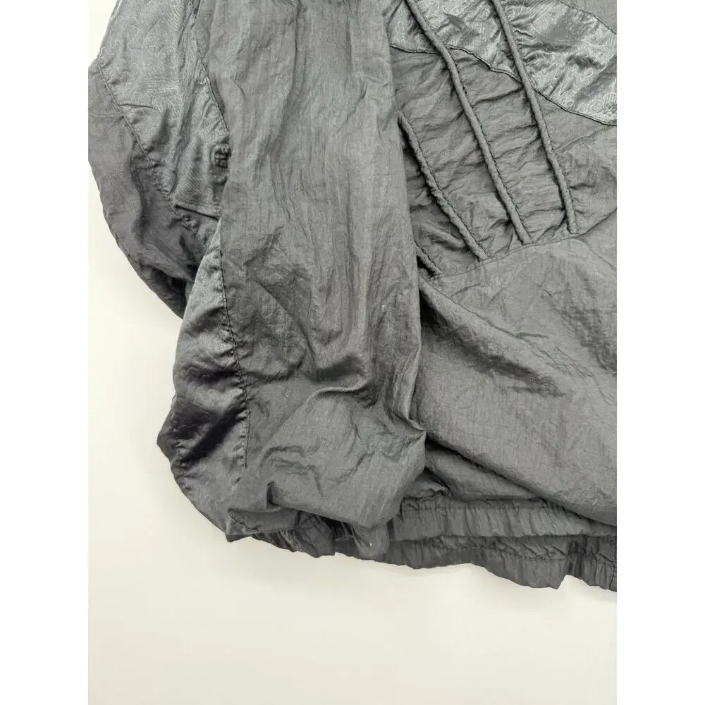 Vintage 90s Guess Bomber Jacket USA Sz Large Black Windbreaker